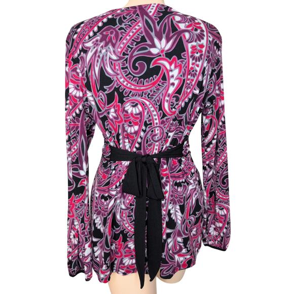 Y2K Mesh Tunic Top Women Medium Paisley Whimsigoth Fairy Grunge Festival Preppy - Picture 2 of 5